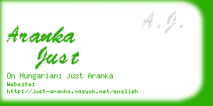 aranka just business card
